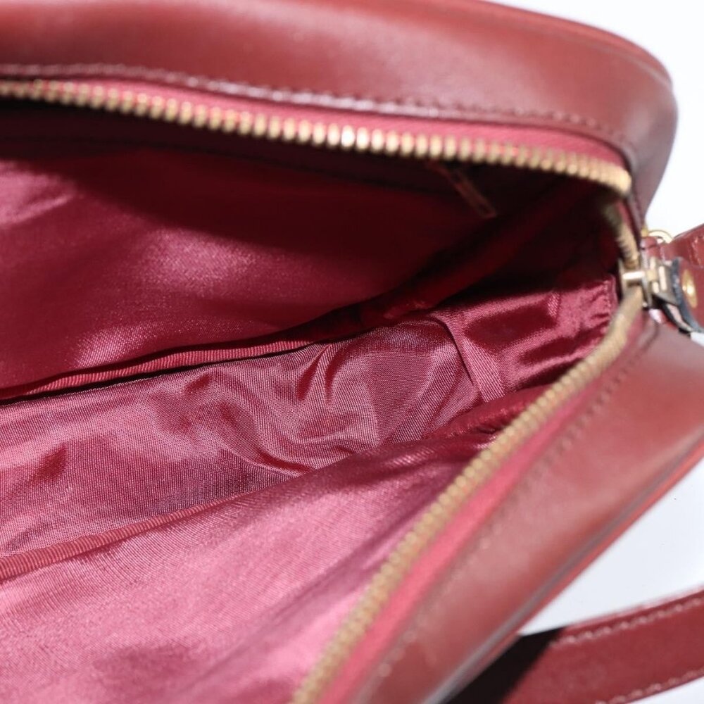 Authentic CARTIER Must Line Shoulder Bag Leather Bordeaux Gold - Picture 7 of 16